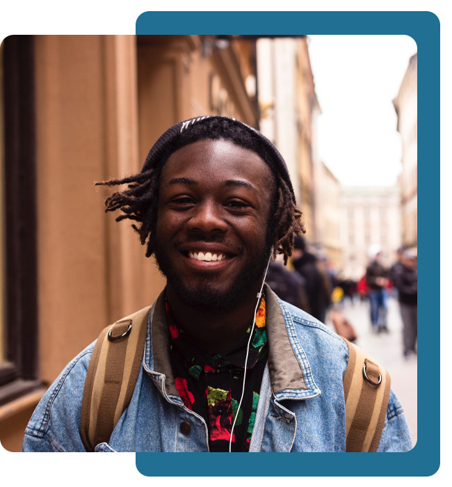 young man smiling